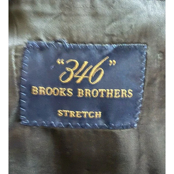 Brooks Brothers Blazer Men 346 Stretch Fit Sport Coat Adult 38R Gray Wool - Picture 5 of 8